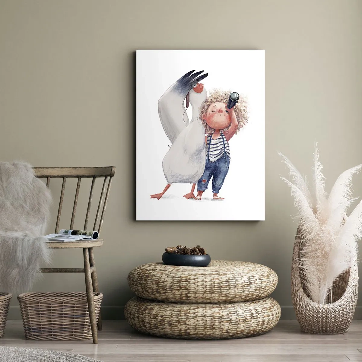 Lærredstryk - Billede på lærred - En plan for en fantastisk rejse - 50x70 cm