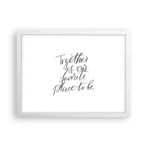 Plakat i hvid ramme - Føler du det også? - 40x30 cm