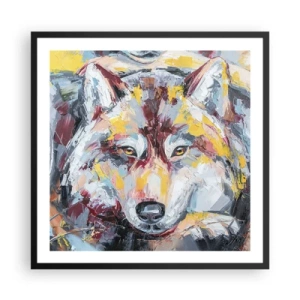 Plakat i sort ramme - Fred blandt kære - 60x60 cm