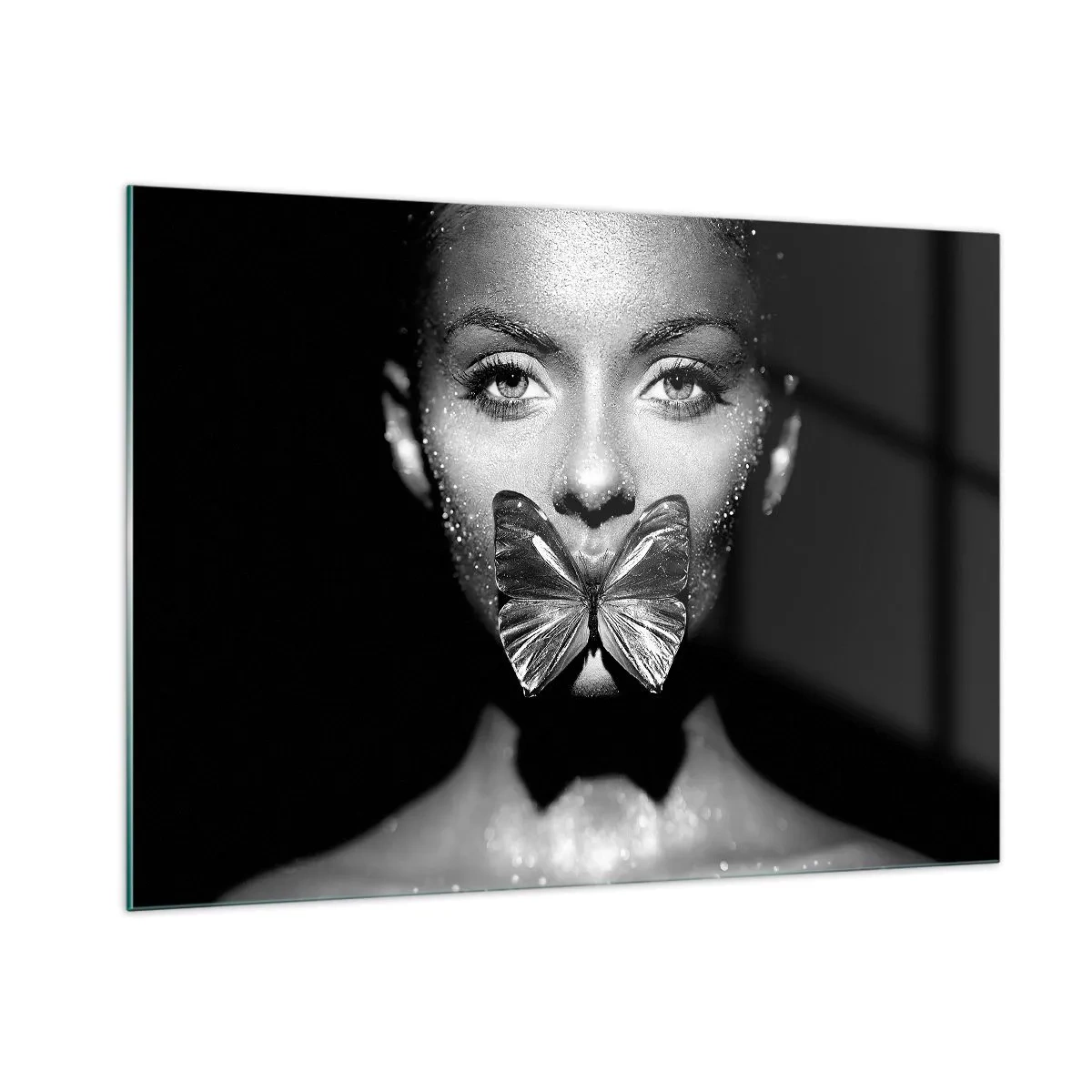 Billede på glas - Sommerfuglekys - 100x70 cm