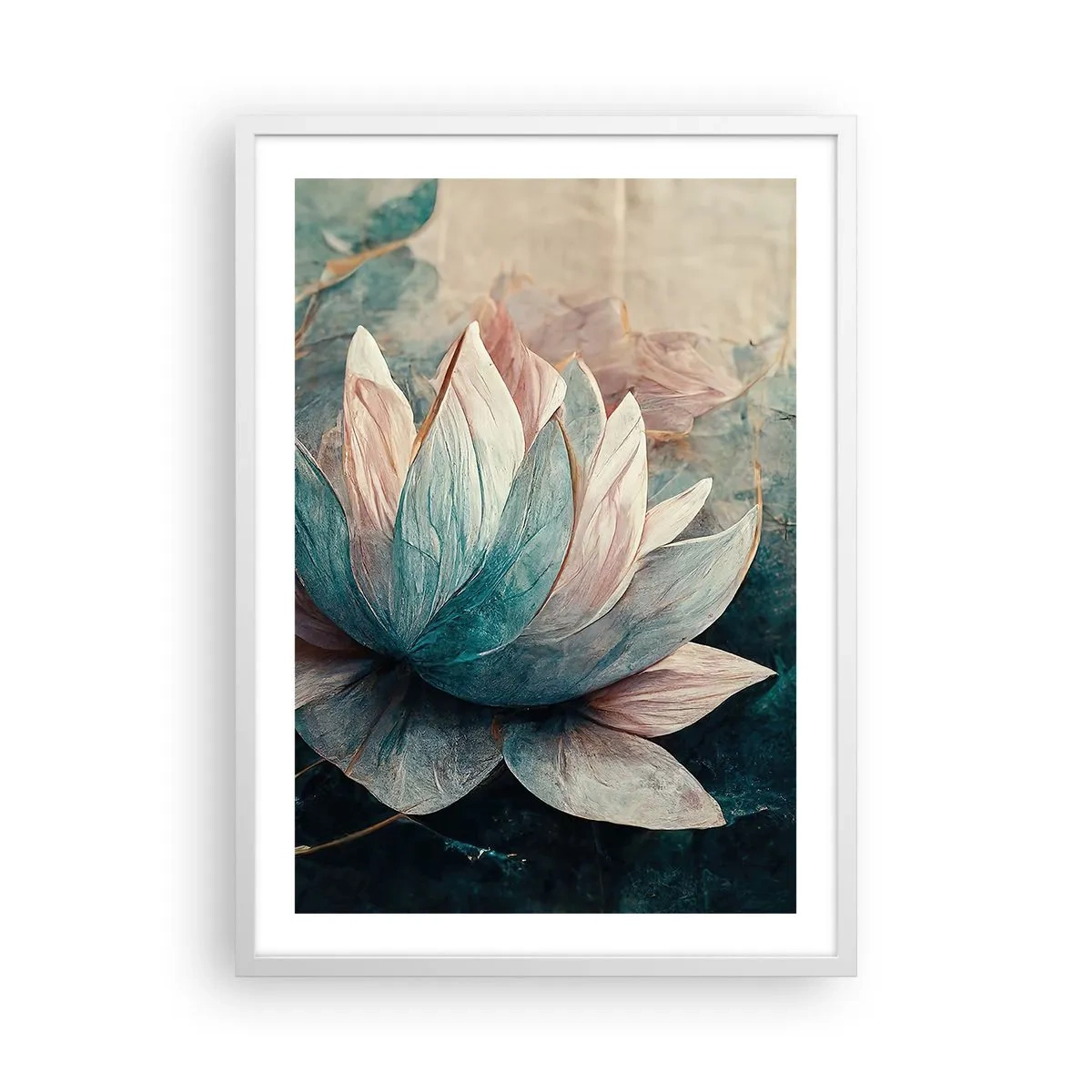 Plakat i hvid ramme - Søens stjerner - 50x70 cm