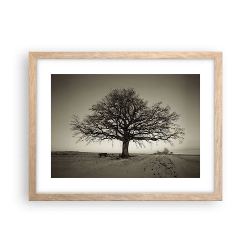 Plakat i ramme af lyst egetræ - Herfra og til evigheden - 40x30 cm
