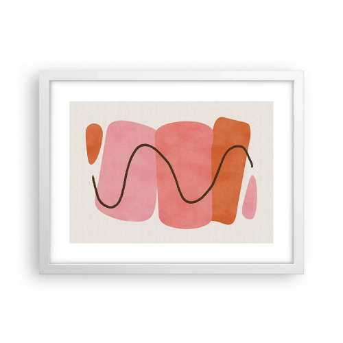 Plakat i hvid ramme - Formernes blide bevægelse - 40x30 cm