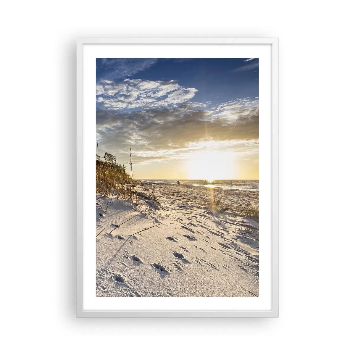 Plakat i hvid ramme - Indbydelse til en vandretur - 50x70 cm