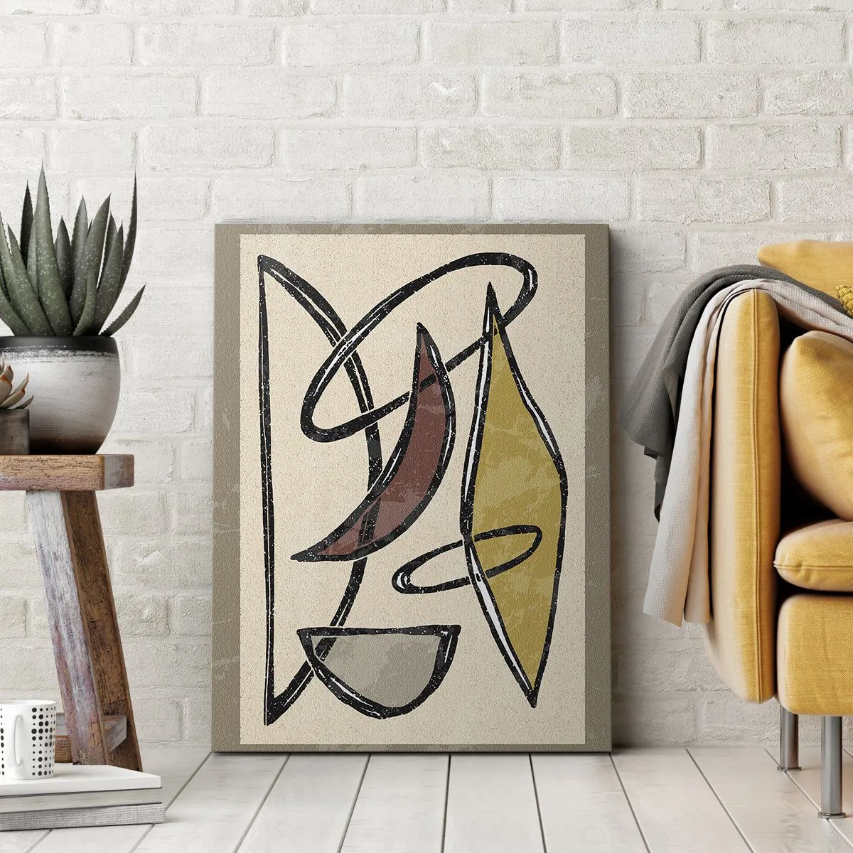 Lærredstryk - Billede på lærred - Vertikaler og niveauer - 45x80 cm