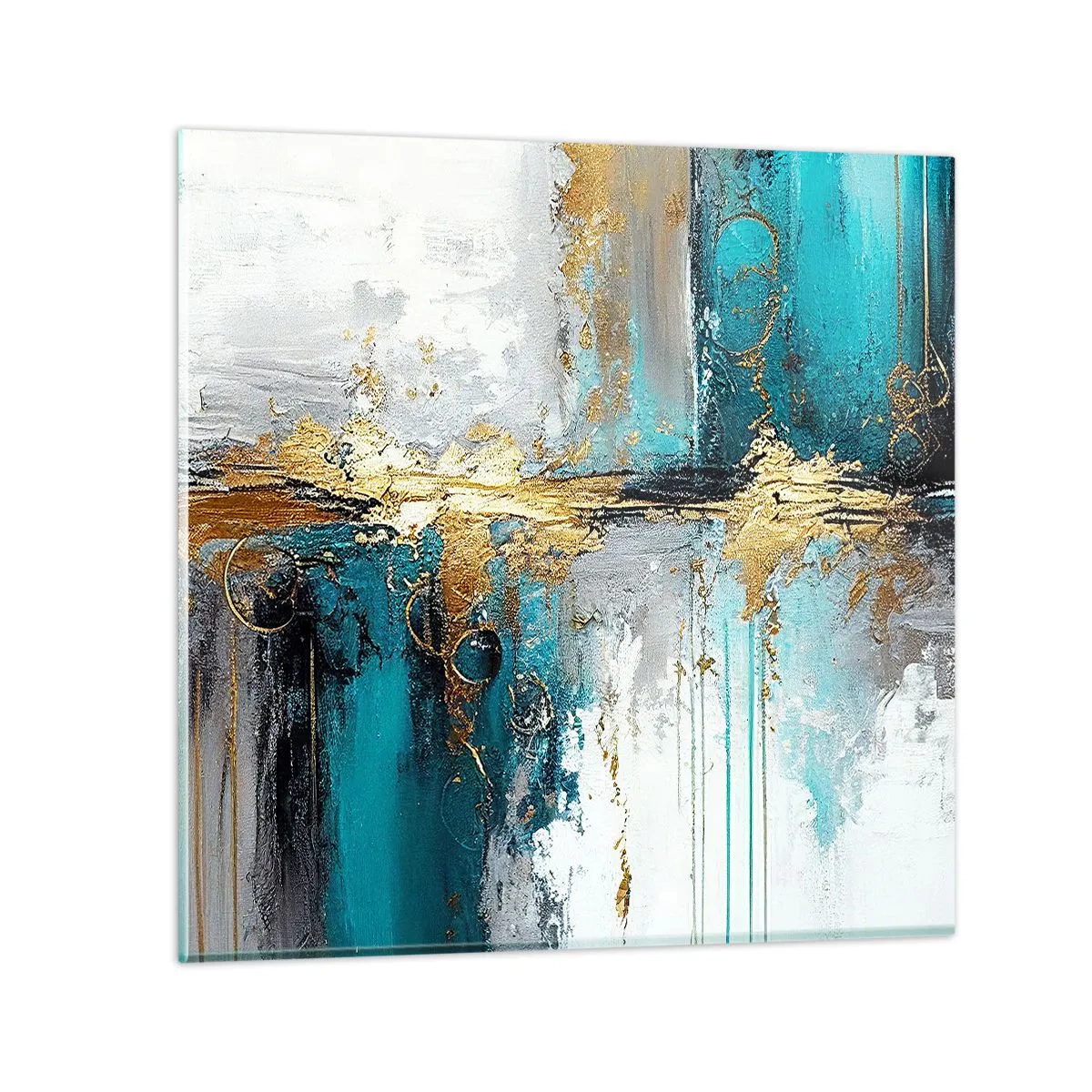 Billede på glas - Alting flyder - 70x70 cm