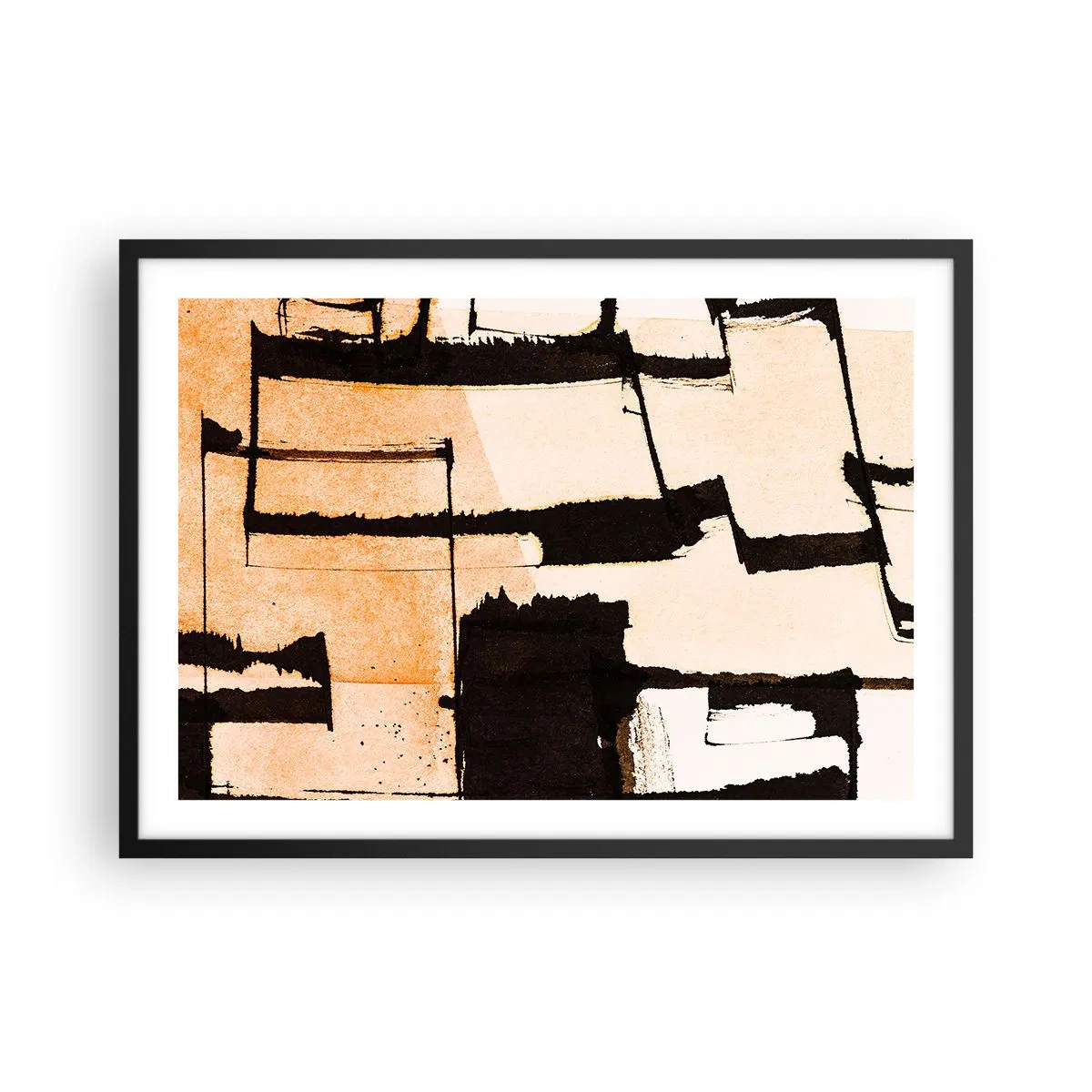 Plakat i sort ramme - Og alligevel orden - 70x50 cm