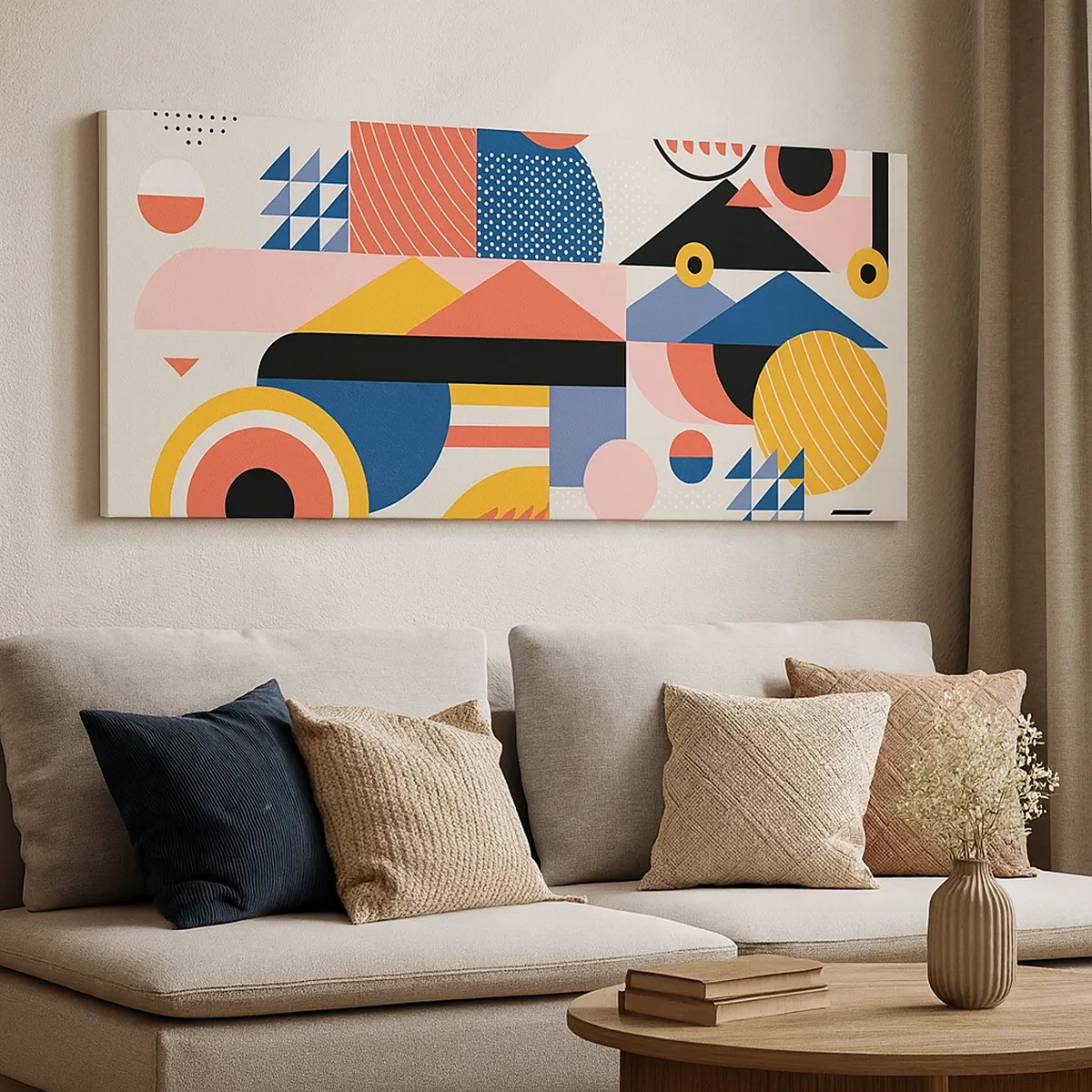 Lærredstryk - Billede på lærred - Komposition: Leg - 30x30 cm