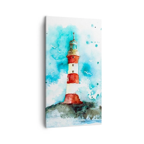 Lærredstryk - Billede på lærred - Elementernes enhed - 45x80 cm