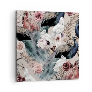 Lærredstryk - Billede på lærred - I paladsets have - 60x60 cm