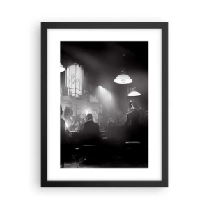 Plakat i sort ramme - I en jazzet stemning - 30x40 cm