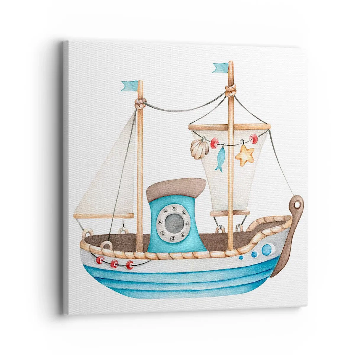 Lærredstryk - Billede på lærred - Ohøj, eventyr! - 30x30 cm