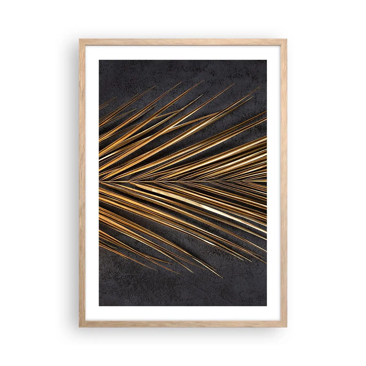 Plakat i ramme af lyst egetræ - Tropernes guld - 50x70 cm