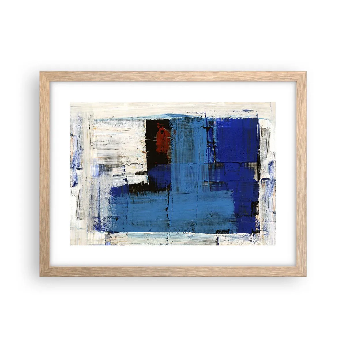 Plakat i ramme af lyst egetræ - Det blås hemmelighed - 40x30 cm