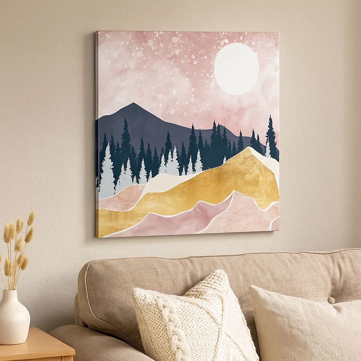 Lærredstryk - Billede på lærred - Nattevagt - 30x30 cm