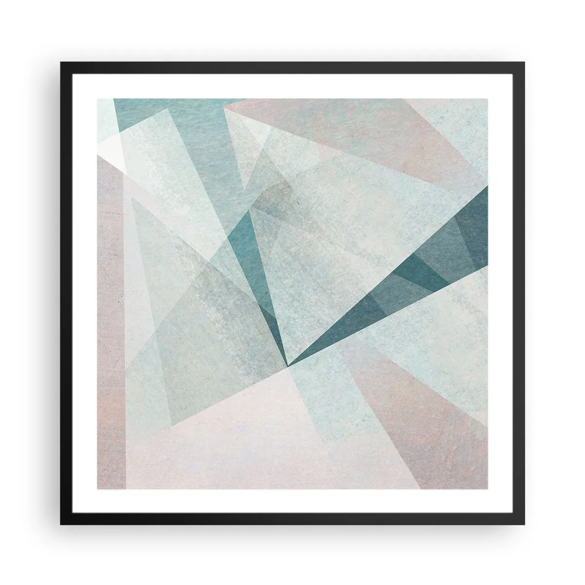 Plakat i sort ramme - Rolig og alligevel dynamisk - 60x60 cm