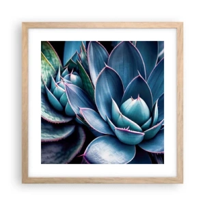 Plakat i ramme af lyst egetræ - Vital kraft - 40x40 cm