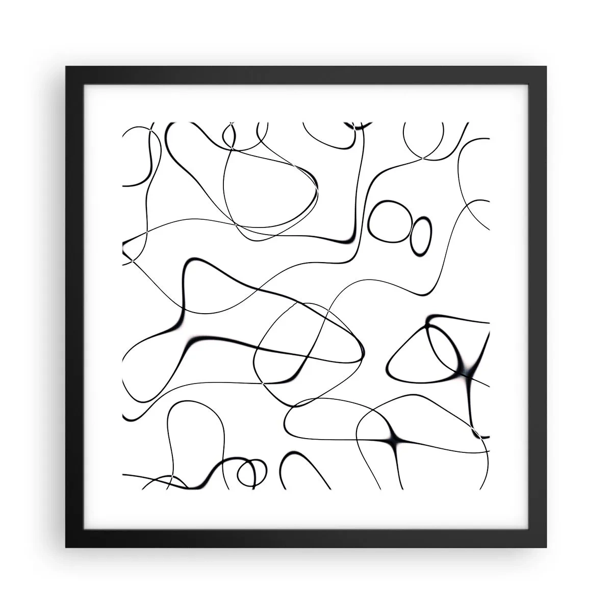 Plakat i sort ramme - Livets veje, skæbnens omskiftelser - 40x40 cm