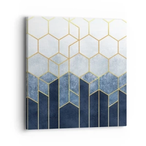 Lærredstryk - Billede på lærred - Komposition i synkoperet rytme - 40x40 cm