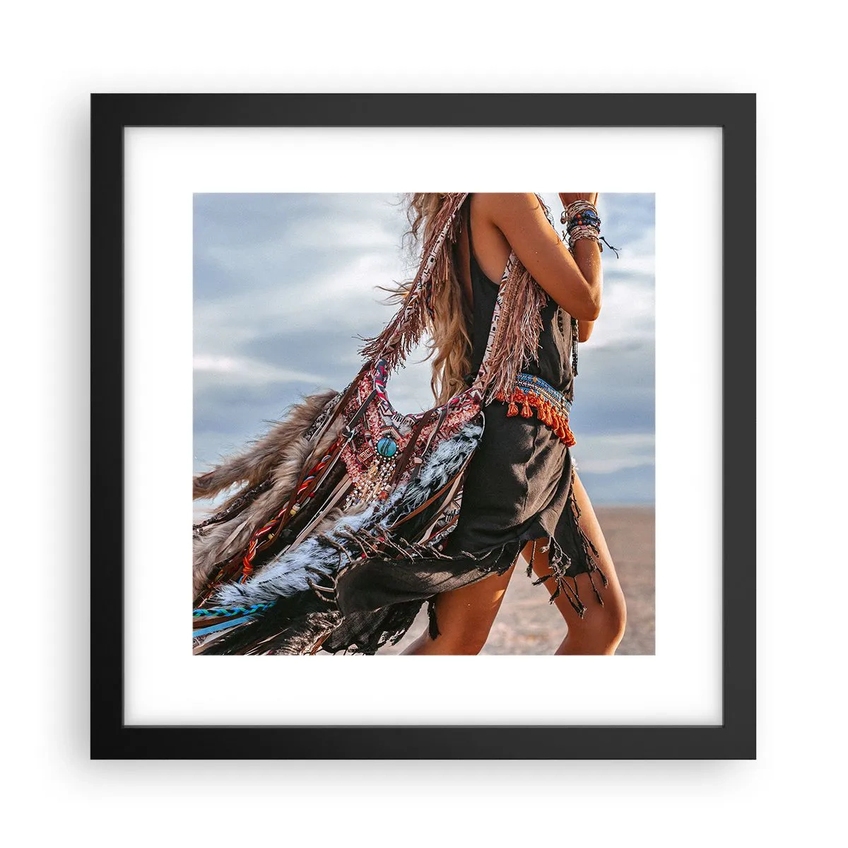 Plakat i sort ramme - Shamanens pige - 30x30 cm