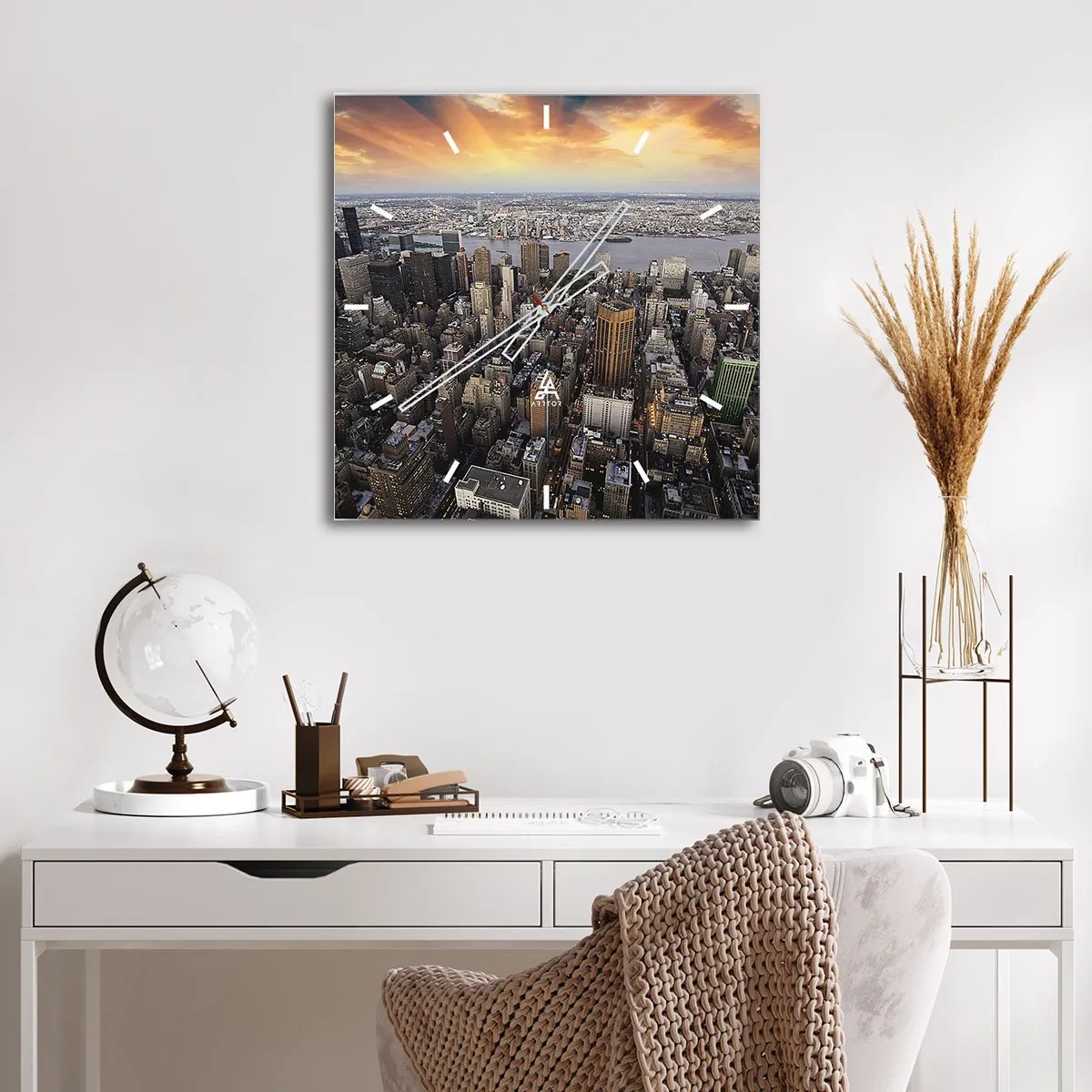 Vægur, Uret - Tidens bankende hjerte - 40x40 cm