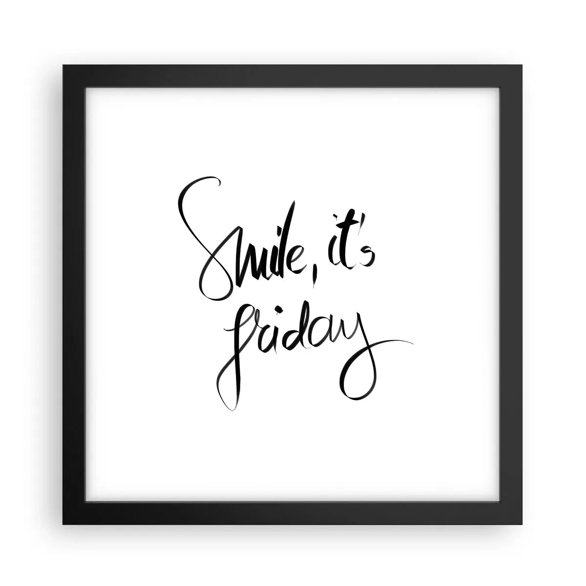 Plakat i sort ramme - Ægte glæde - 30x30 cm