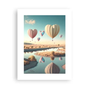 Plakat - Kærlighed lader dig svæve - 30x40 cm