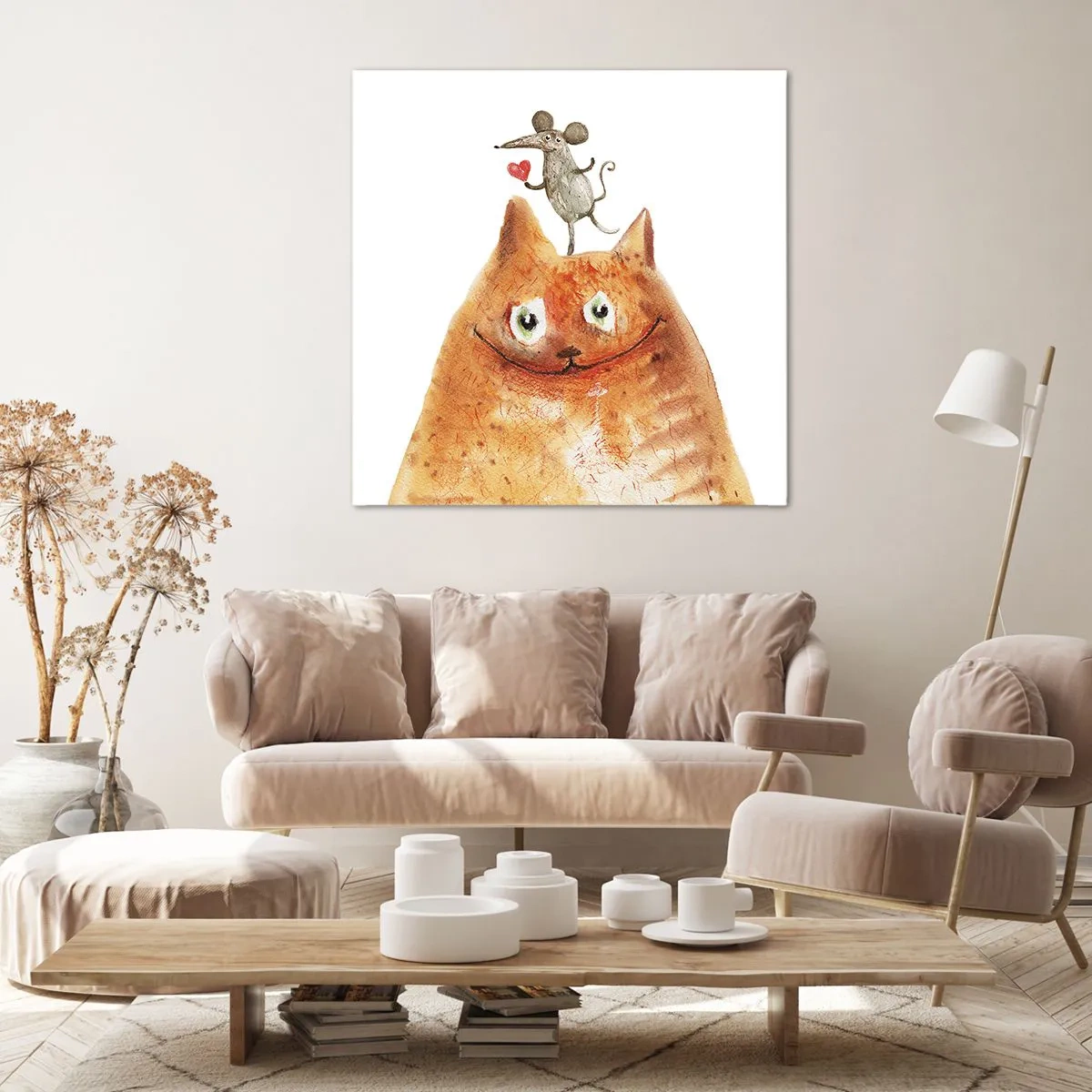 Lærredstryk - Billede på lærred - Kærlighedens paradokser - 40x40 cm