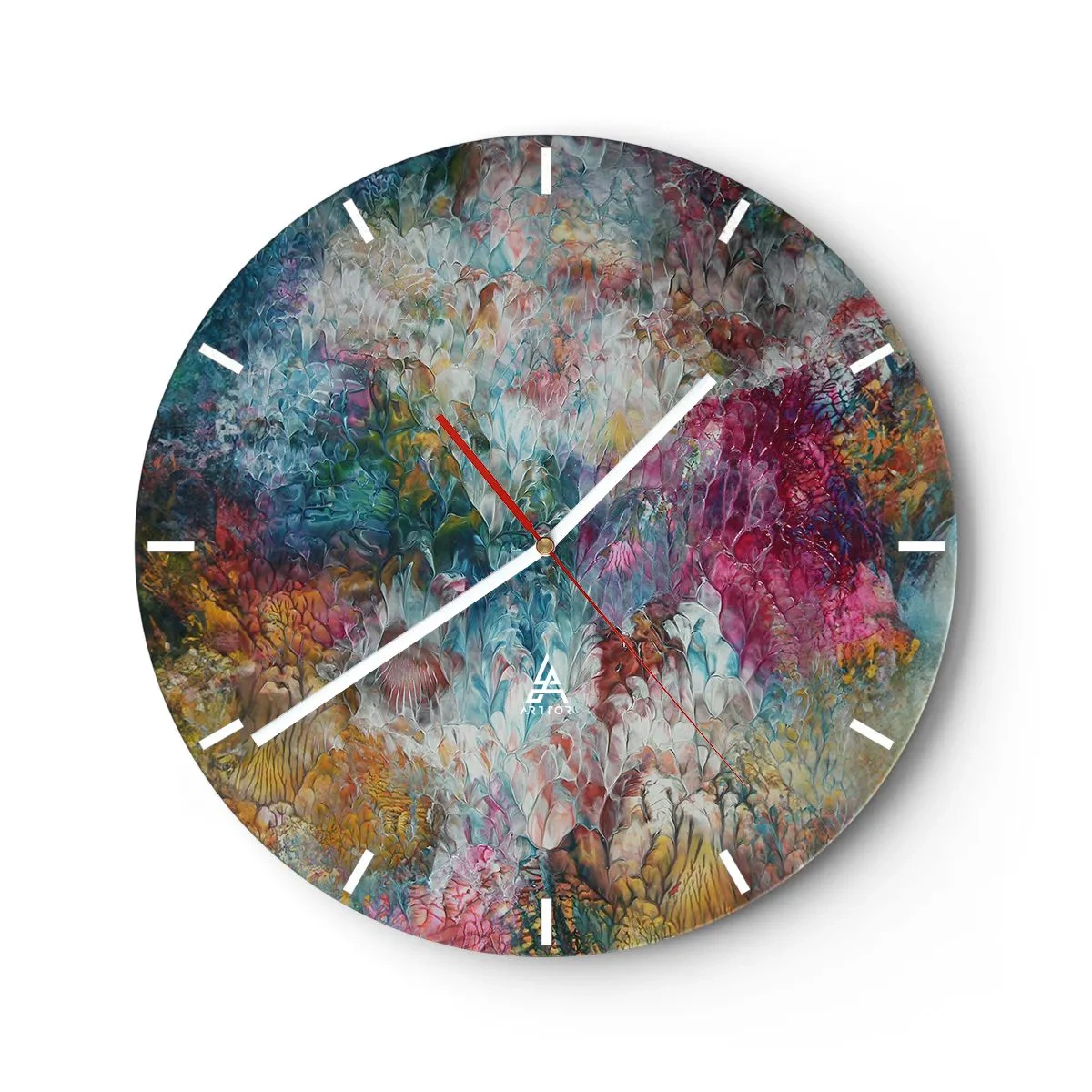 Vægur, Uret - I fuldt flor - 40x40 cm