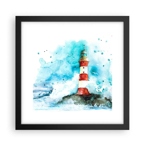 Plakat i sort ramme - Elementernes enhed - 30x30 cm