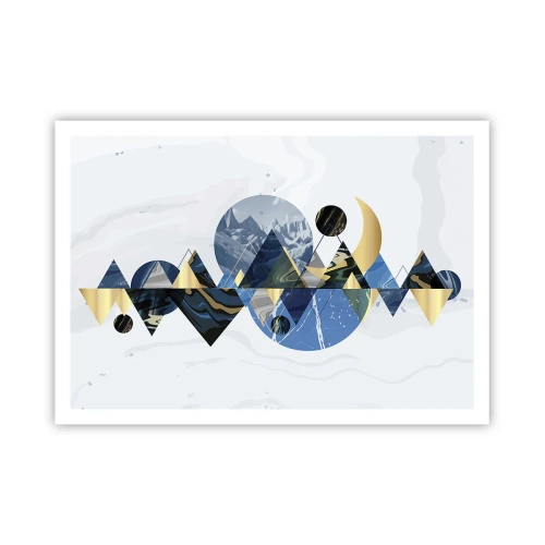 Plakat - Geometrisk landskab - 100x70 cm