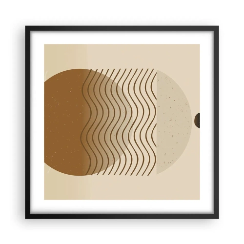 Plakat i sort ramme - Om geometriske figurers oprindelse - 50x50 cm