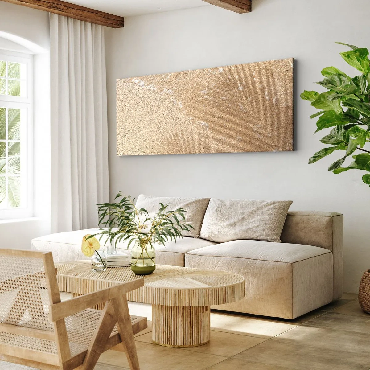 Lærredstryk - Billede på lærred - Skyggen af en varm sommer - 100x40 cm