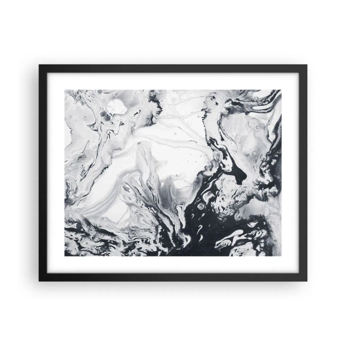 Plakat i sort ramme - Jordens indre - 50x40 cm