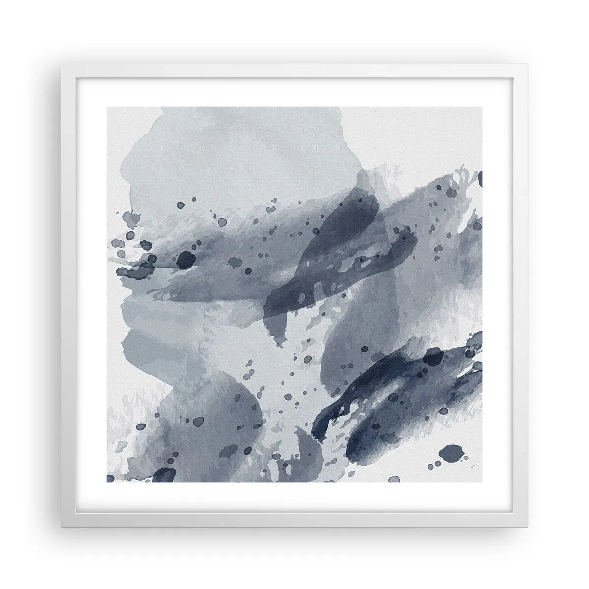 Plakat i hvid ramme - En undersøgelse af vandets natur - 50x50 cm