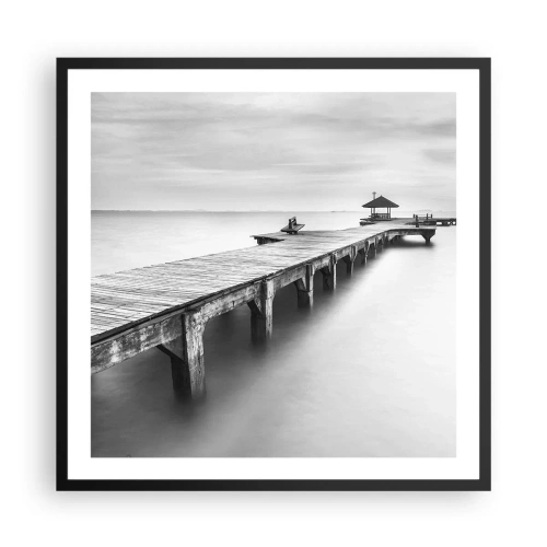 Plakat i sort ramme - Ind i det fjerne - 60x60 cm