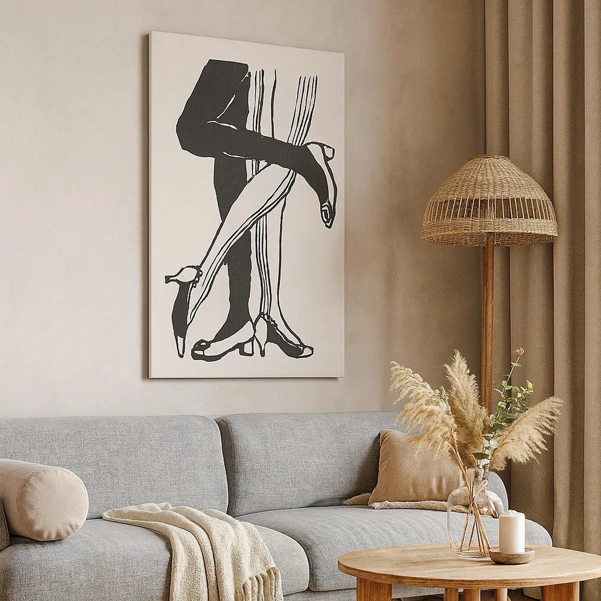 Lærredstryk - Billede på lærred - En feminin egenskab - 50x70 cm