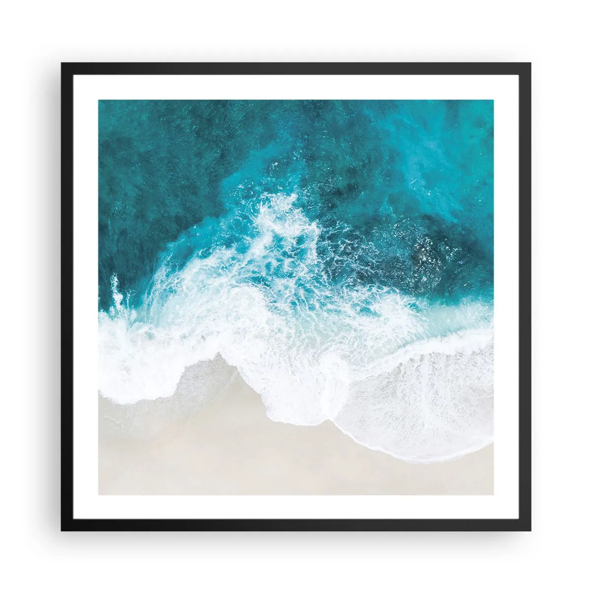 Plakat i sort ramme - Naturlig kærtegn - 60x60 cm
