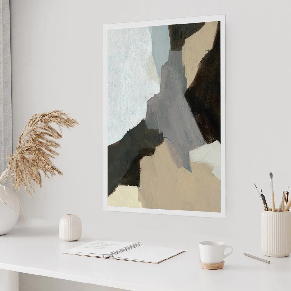 Plakat - Abstraktion: afsked med det grå - 70x100 cm