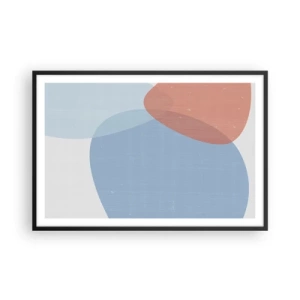 Plakat i sort ramme - Pastelfarvede relationer - 91x61 cm