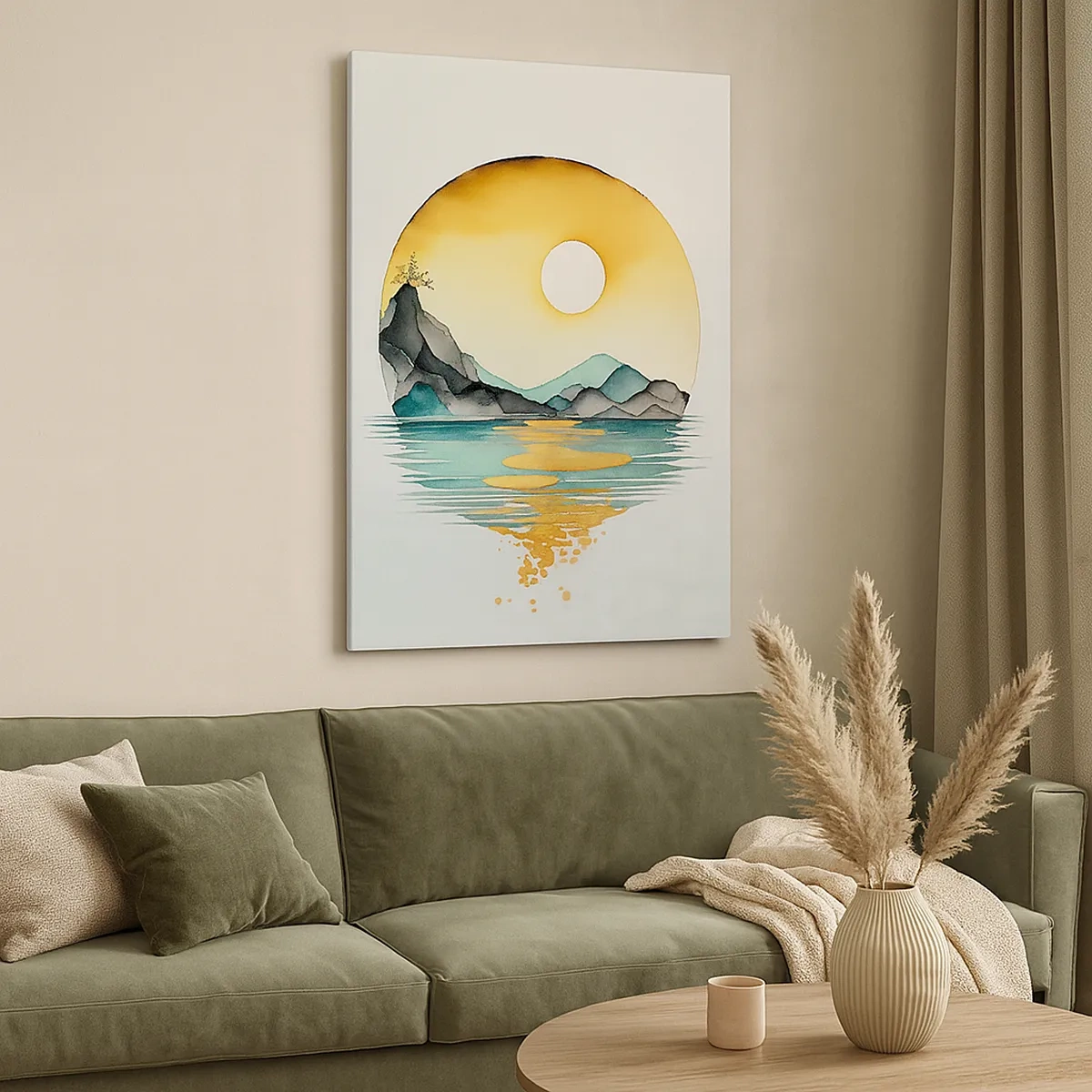 Lærredstryk - Billede på lærred - I en cirkel af skønhed - 50x70 cm