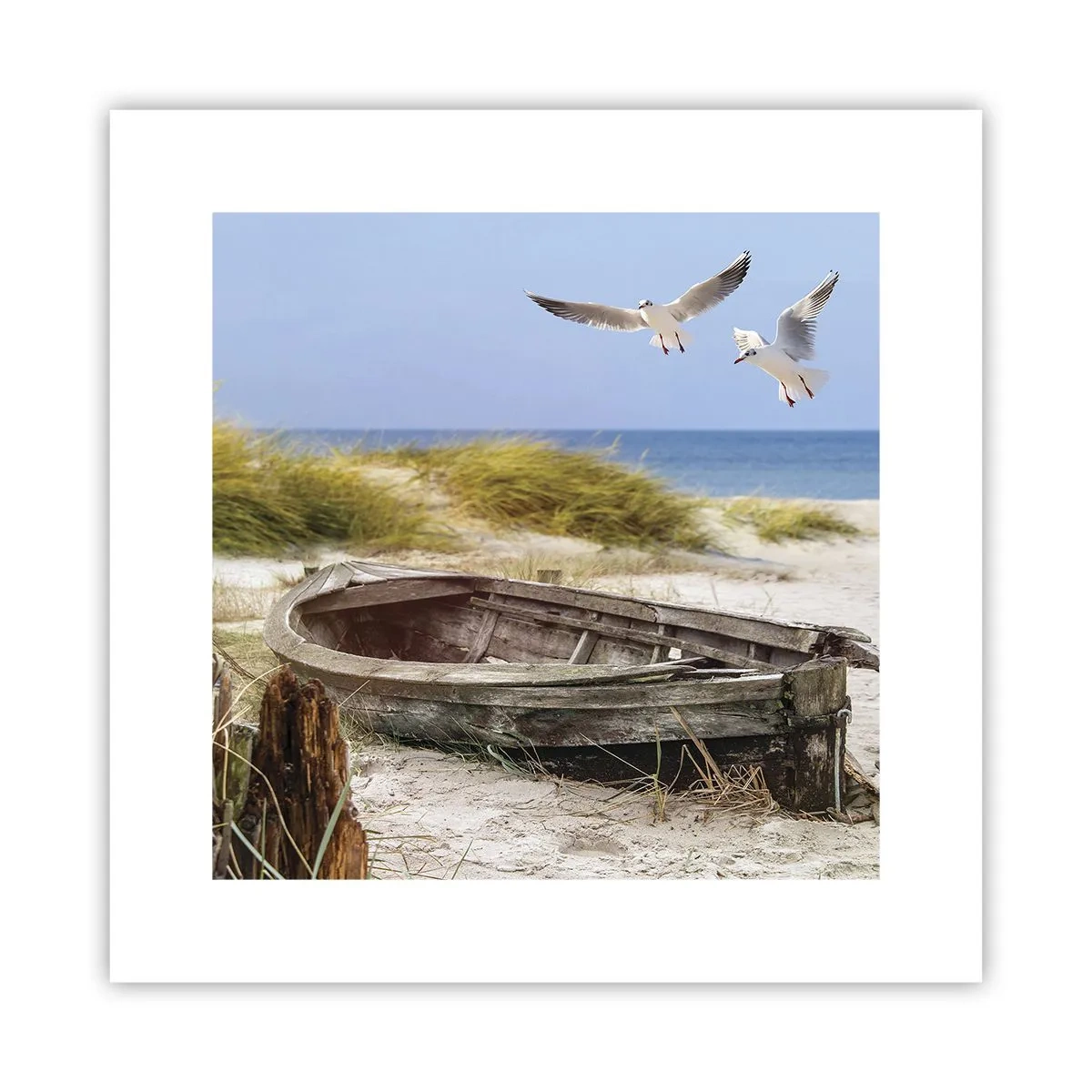 Plakat - Badet i vinden - 30x30 cm