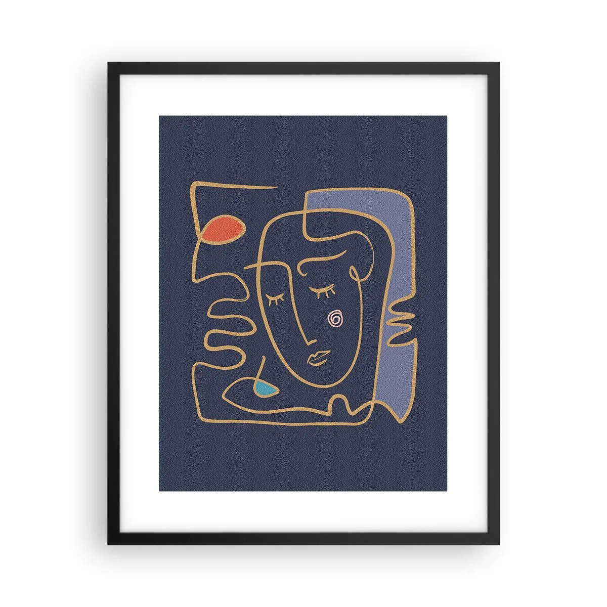 Plakat i sort ramme - I drømmerier - 40x50 cm