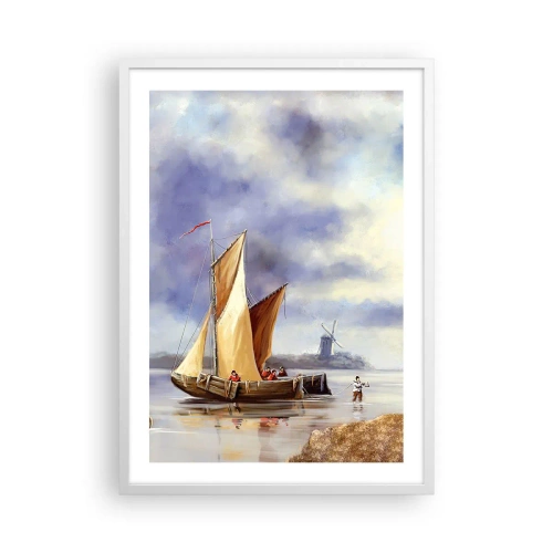 Plakat i hvid ramme - Sømændenes tilbagevenden - 50x70 cm