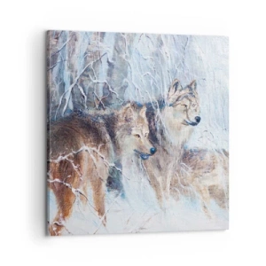 Lærredstryk - Billede på lærred - OBS! På vej... - 60x60 cm