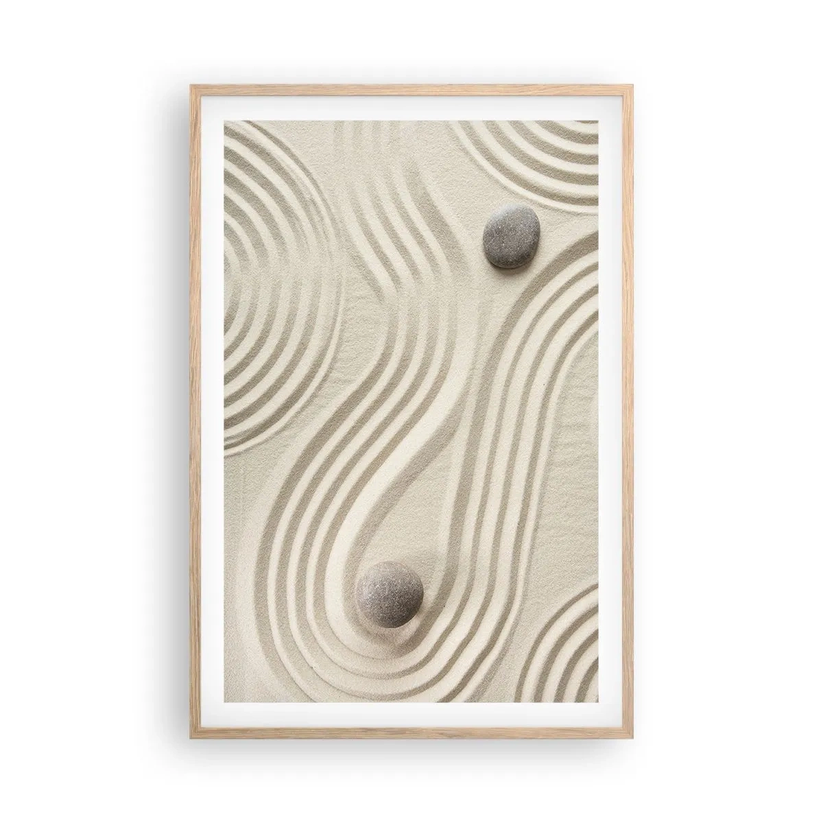 Plakat i ramme af lyst egetræ - Et strejf af varme - 61x91 cm