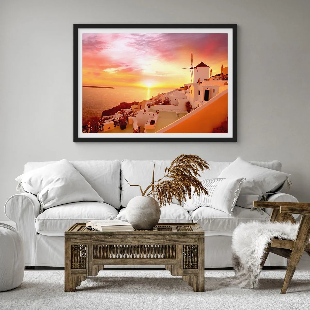 Plakat i sort ramme - Opløses i hvidt og guld - 50x40 cm