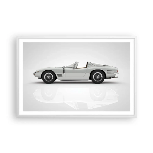 Plakat i hvid ramme - Løftet om sjov - 91x61 cm