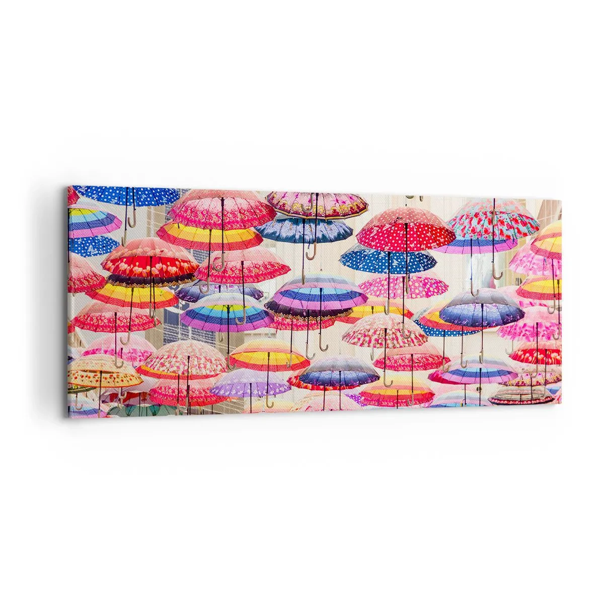 Lærredstryk - Billede på lærred - Engen i byen - 120x50 cm