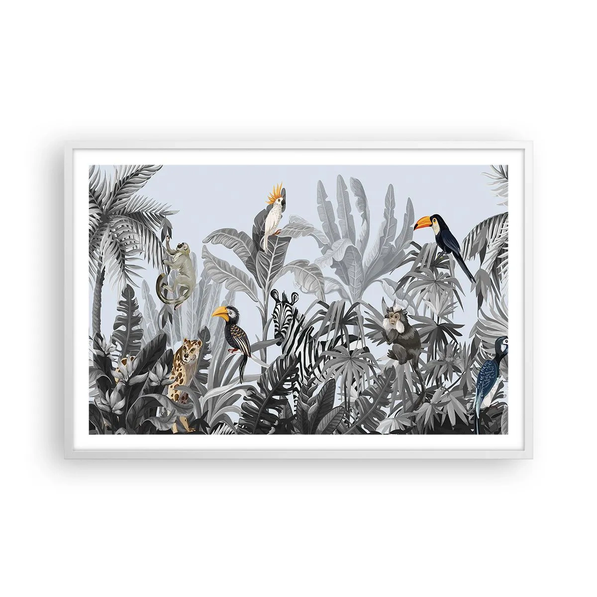 Plakat i hvid ramme - En afrikansk fabel - 91x61 cm